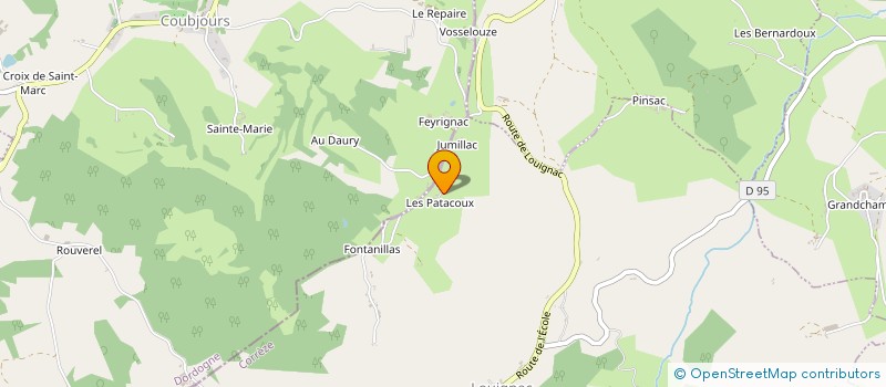 localisation de l'entreprise MADAME MATHILDE SOULIER  LOUIGNAC