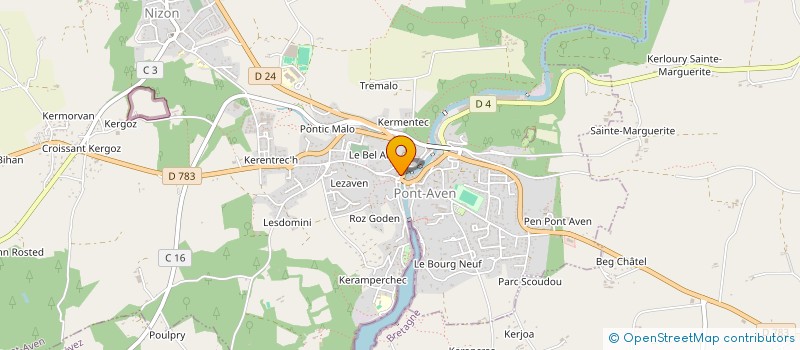 localisation de l'entreprise MADAME MATHILDE VAUDELET  PONT-AVEN