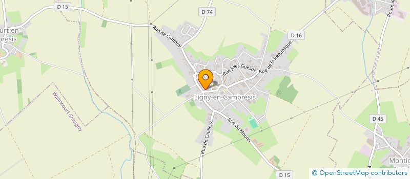 localisation de l'entreprise MADAME MATHILDE WATREMEZ  LIGNY-EN-CAMBRESIS