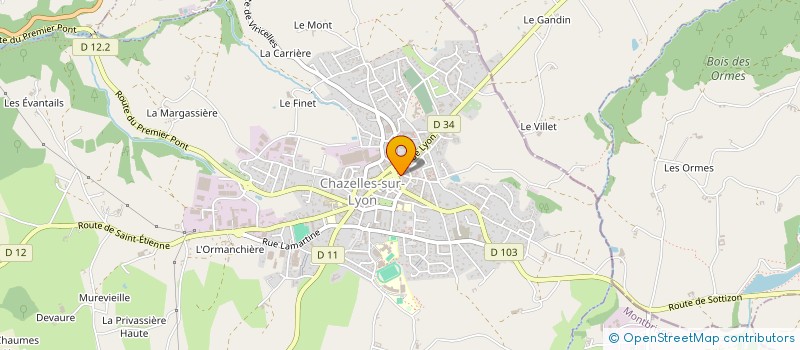 localisation de l'entreprise MADAME MAUD CHARRETTON  CHAZELLES-SUR-LYON