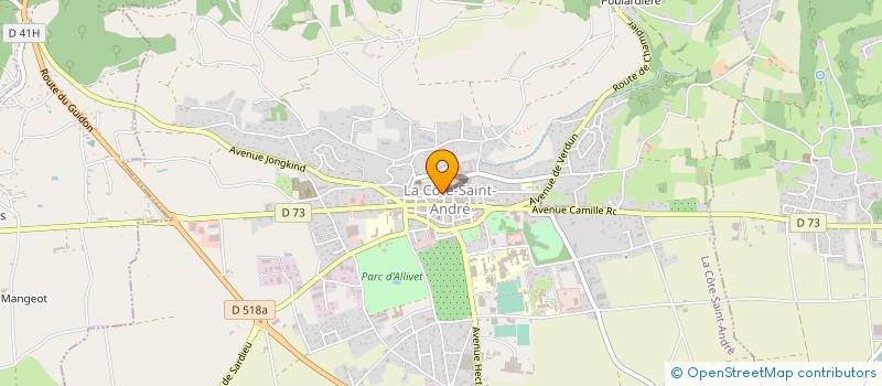 localisation de l'entreprise MADAME MAUD CUYNAT  LA COTE-SAINT-ANDRE