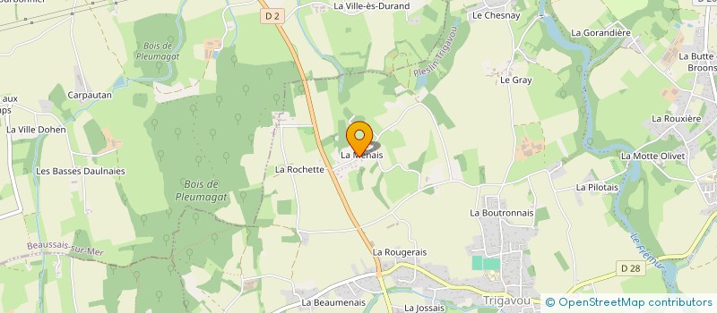 localisation de l'entreprise MADAME MAUD DERRIEN  PLESLIN-TRIGAVOU