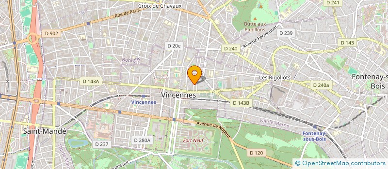 localisation de l'entreprise MADAME MAUD DUVIQUET  VINCENNES