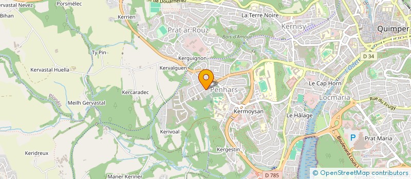 localisation de l'entreprise MADAME MAUD KRAMP à QUIMPER