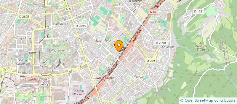 localisation de l'entreprise MADAME MAUD LEROUX à SAINT-MARTIN-D'HERES