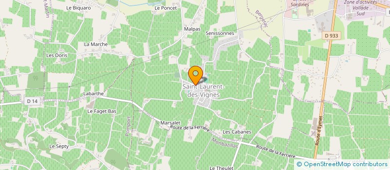 localisation de l'entreprise MADAME MAUD MORITZ  SAINT-LAURENT-DES-VIGNES