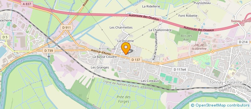 localisation de l'entreprise MADAME MAUD PELOQUIN à TONNAY-CHARENTE