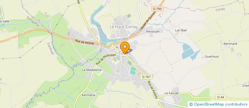 localisation de l'entreprise MADAME MAUD QUERE à CORLAY