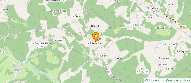 localisation de l'entreprise MADAME MAURELLE FLAGEAT à MONTAGNAC D'AUBEROCHE