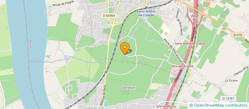 localisation de l'entreprise MADAME MAURICETTE ANGELAND  SAINT-ANDRE-DE-CUBZAC