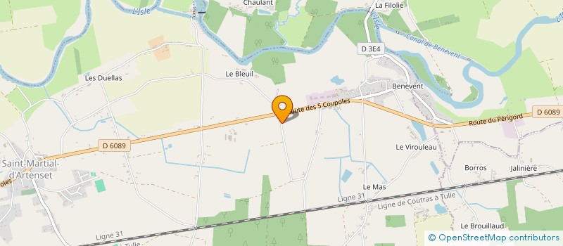 localisation de l'entreprise MADAME MAURICETTE BARDEAU  SAINT MARTIAL D'ARTENSET