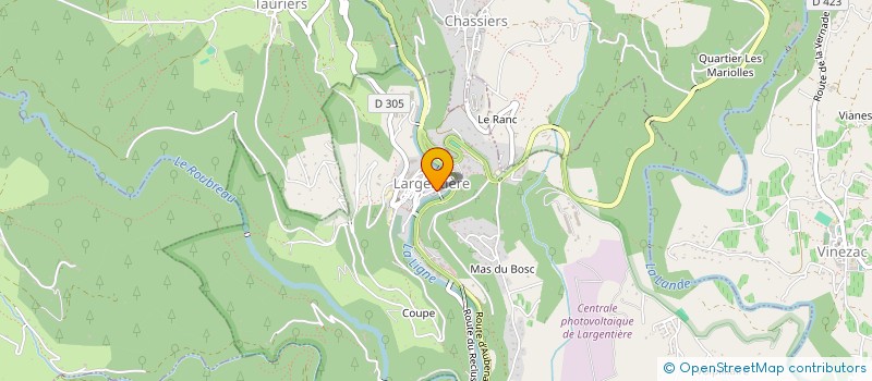 localisation de l'entreprise MADAME MAURICETTE DUVENT à LARGENTIERE