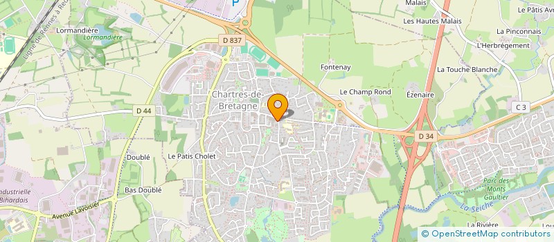 localisation de l'entreprise MADAME MAURICETTE JAHIER  CHARTRES-DE-BRETAGNE