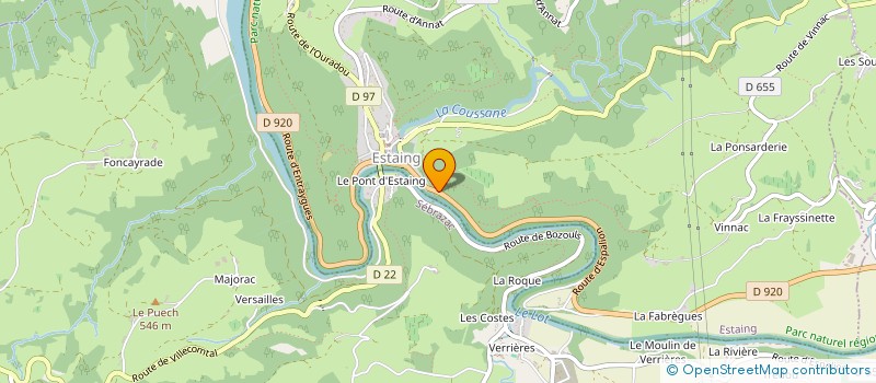 localisation de l'entreprise MADAME MAURICETTE MARCILLAC  ESTAING