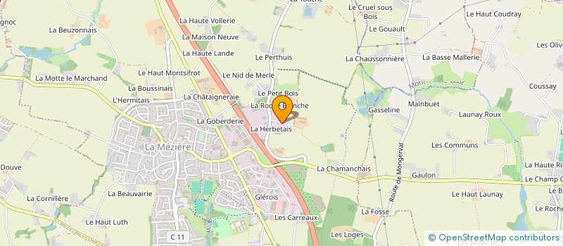 localisation de l'entreprise MADAME MAURICETTE RAGONDE  LA MEZIERE