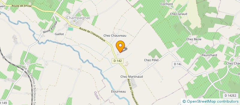 localisation de l'entreprise MADAME MAURICETTE TROUSSEREAU à CHAMPAGNAC
