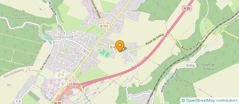 localisation de l'entreprise MADAME MAVIE BOMANDOUKI EFOFI  ISNEAUVILLE