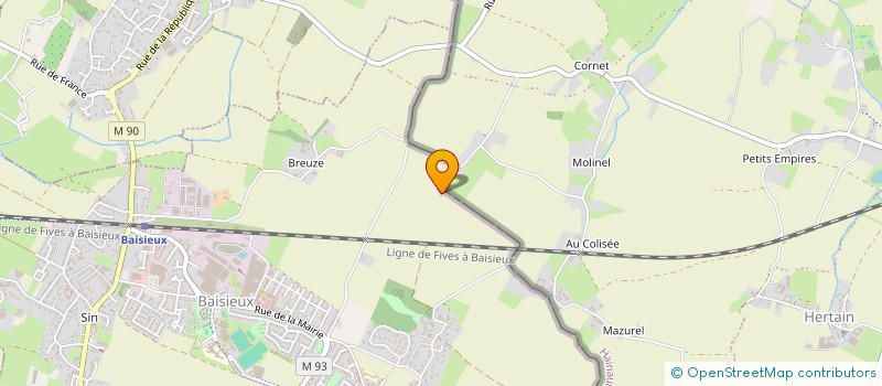 localisation de l'entreprise MADAME MAXENCE LEROY  BAISIEUX