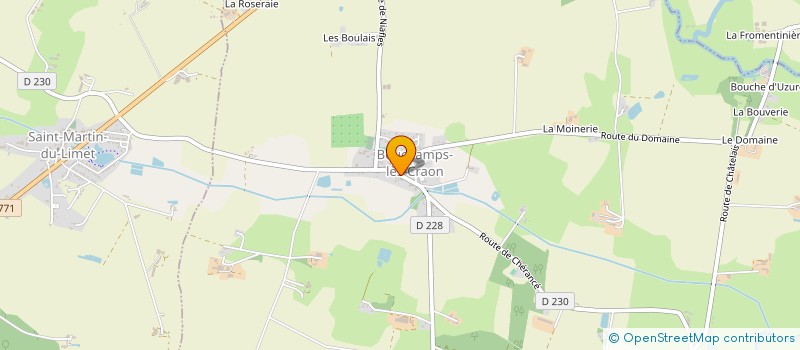 localisation de l'entreprise MADAME MAXINE DCRUZE  BOUCHAMPS LES CRAON