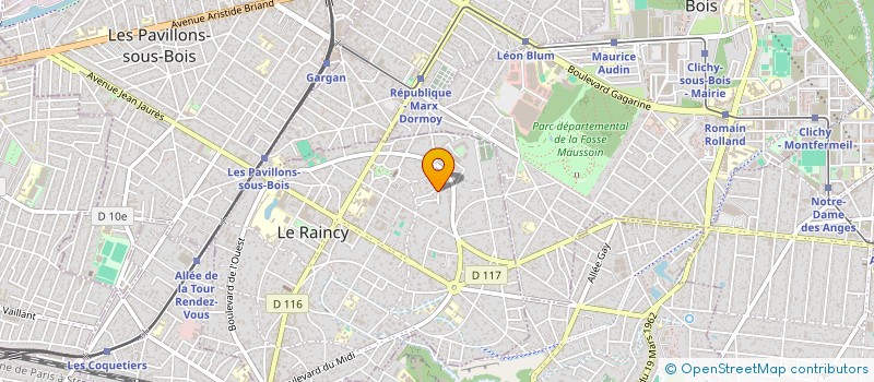 localisation de l'entreprise MADAME MAY ROCHAT à LE RAINCY