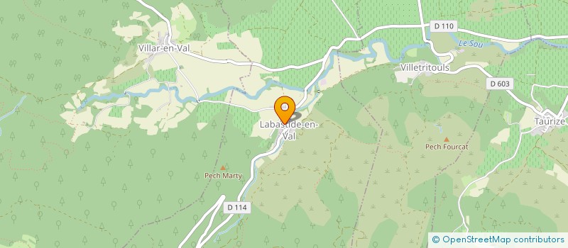 localisation de l'entreprise MADAME MAYA GAZIZOVA  LABASTIDE-EN-VAL