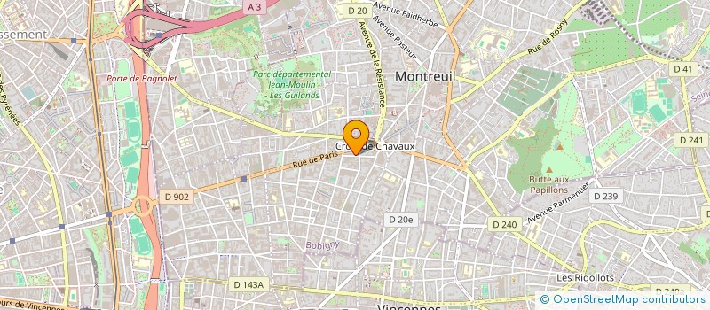 localisation de l'entreprise MADAME MBGUERE WAGUE à MONTREUIL