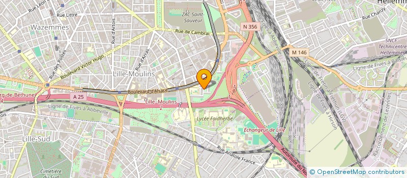 localisation de l'entreprise MADAME MEDJINA MOREAU à LILLE