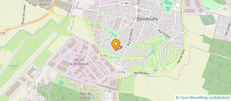 localisation de l'entreprise MADAME MEGANE AUBERT  BONDOUFLE