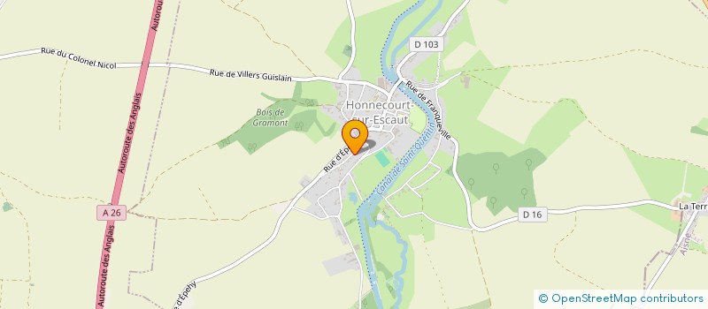 localisation de l'entreprise MADAME MEGANE CUELLE  HONNECOURT-SUR-ESCAUT