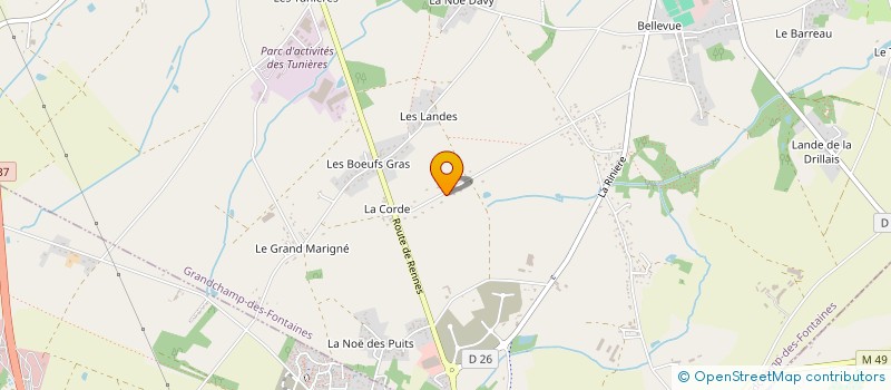 localisation de l'entreprise MADAME MEGANE REAULT à GRANDCHAMP-DES-FONTAINES