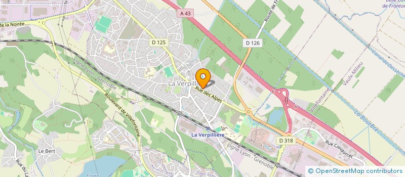 localisation de l'entreprise MADAME MEGANE RONGET  LA VERPILLIERE