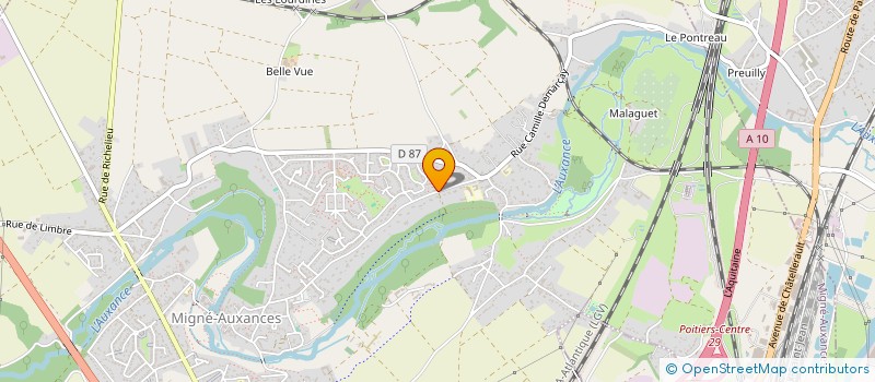 localisation de l'entreprise MADAME MEGANNE BILLAUD  MIGNE-AUXANCES