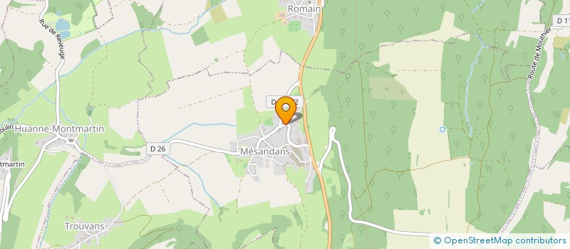 localisation de l'entreprise MADAME MEGGANE GUENET  MESANDANS