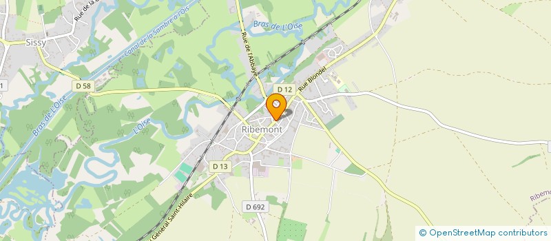 localisation de l'entreprise MADAME MEGGANE MASCRET  RIBEMONT