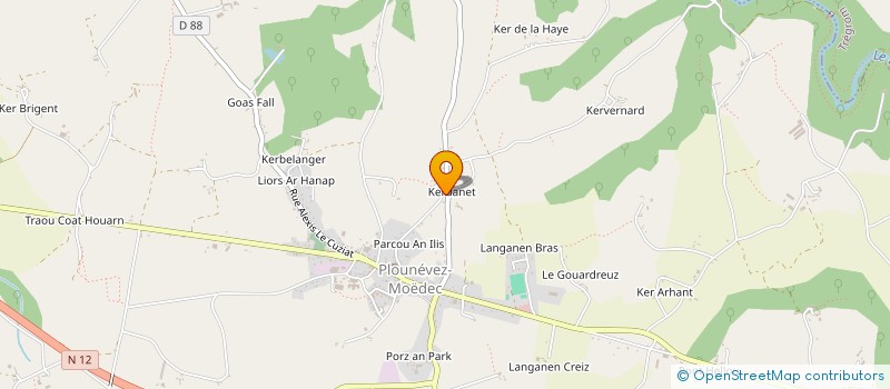 localisation de l'entreprise MADAME MELAINE COURCELLES  PLOUNEVEZ-MOEDEC