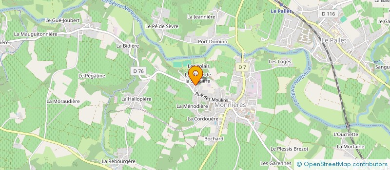 localisation de l'entreprise MADAME MELANIE ALLAIN  MONNIERES