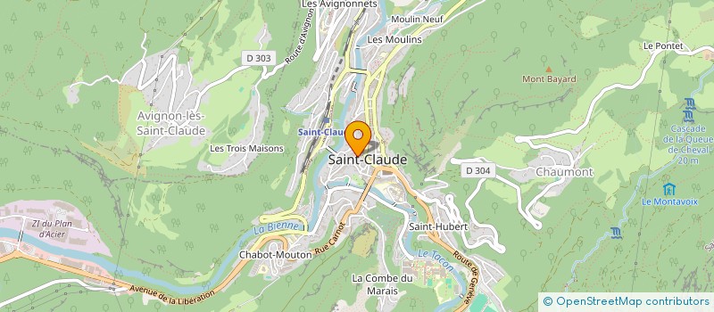 localisation de l'entreprise MADAME MELANIE ALVES DA SILVA à SAINT-CLAUDE