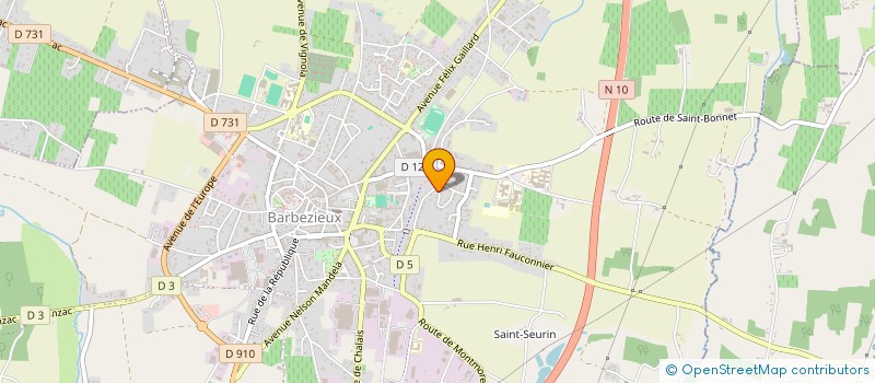 localisation de l'entreprise MADAME MELANIE AUDEBERT  BARBEZIEUX-SAINT-HILAIRE