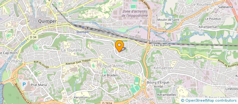 localisation de l'entreprise MADAME MELANIE BELLEC  QUIMPER