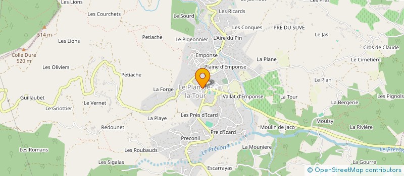 localisation de l'entreprise MADAME MELANIE BERENGUIER  LE PLAN-DE-LA-TOUR