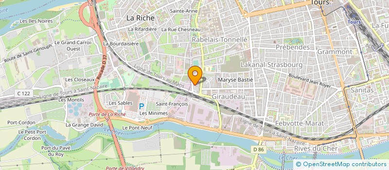 localisation de l'entreprise MADAME MELANIE BEZARD  TOURS