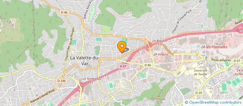 localisation de l'entreprise MADAME MELANIE BLANC à LA VALETTE-DU-VAR
