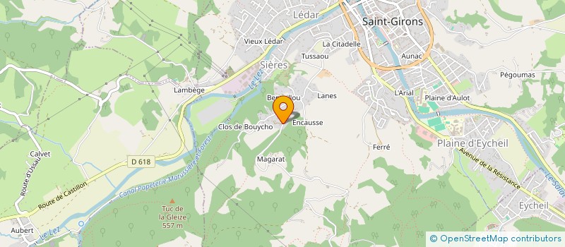 localisation de l'entreprise MADAME MELANIE BOINEAU  SAINT-GIRONS
