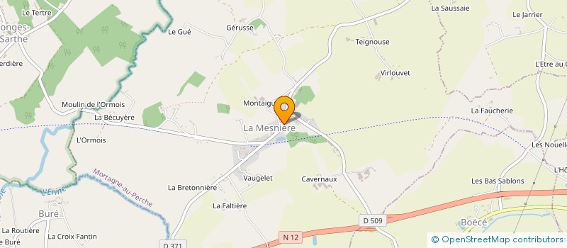 localisation de l'entreprise MADAME MELANIE BOISSIERE à LA MESNIERE