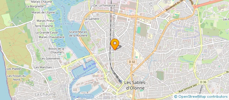 localisation de l'entreprise MADAME MELANIE BRIGEOT  LES SABLES D'OLONNE