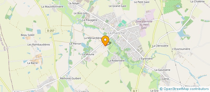 localisation de l'entreprise MADAME MELANIE BROSSEAU  LA PLANCHE