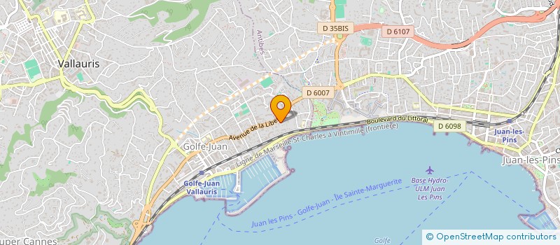 localisation de l'entreprise MADAME MELANIE BUCHMANN  VALLAURIS