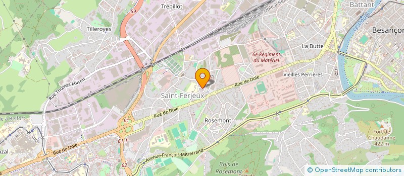 localisation de l'entreprise MADAME MELANIE BUGNON-DIA  BESANCON