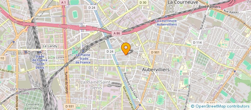 localisation de l'entreprise MADAME MELANIE CAFFIER  AUBERVILLIERS