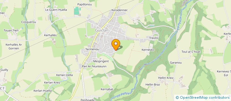 localisation de l'entreprise MADAME MELANIE CALVEZ  GUICLAN